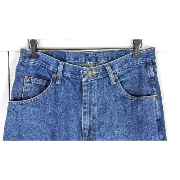 Wrangler high waisted straight leg blue denim vintage jeans - Picture 3 of 5